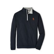 USC Trojans Men's Peter Millar Black SC Interlock Perth Performance 1/4 Zip Top
